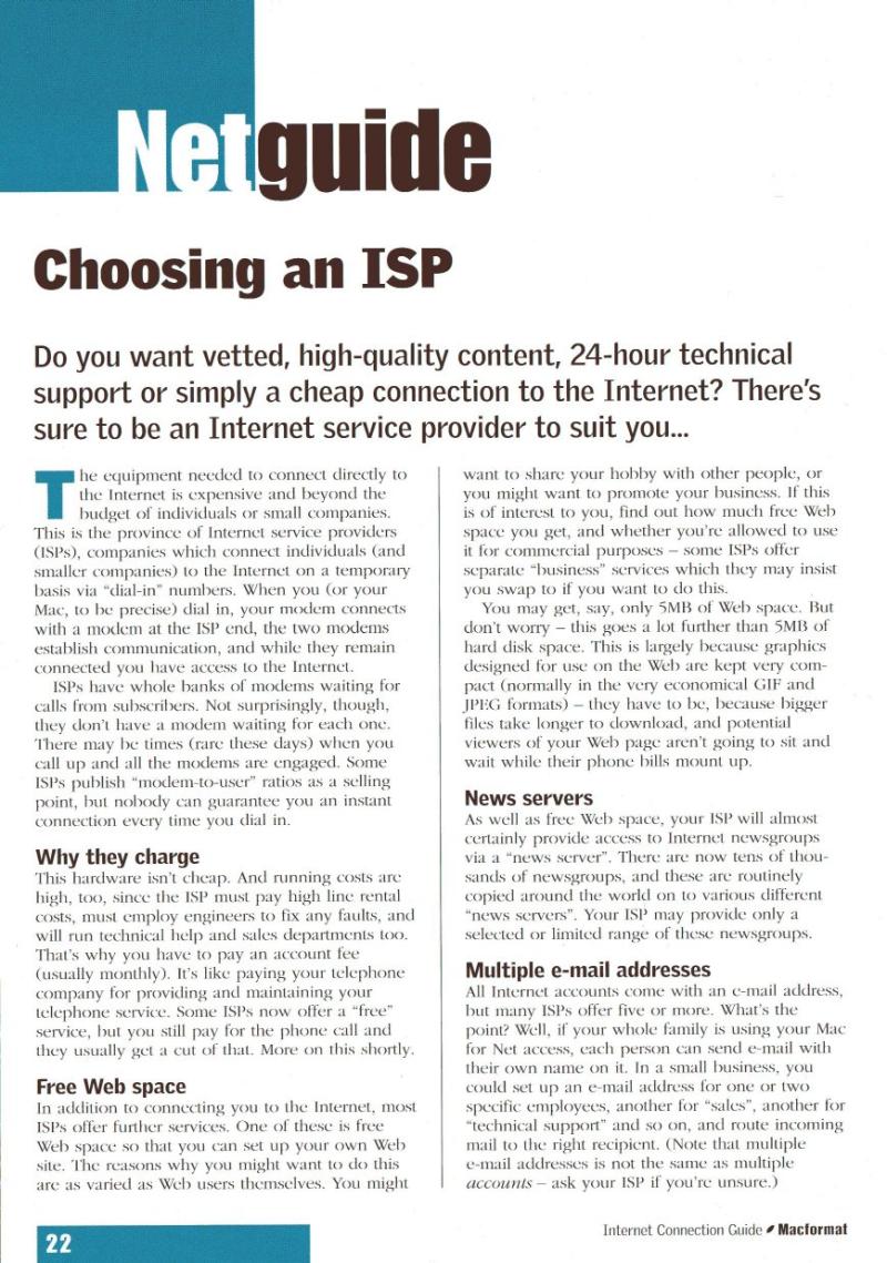 MacFormat Internet Connection Guide — page 22
