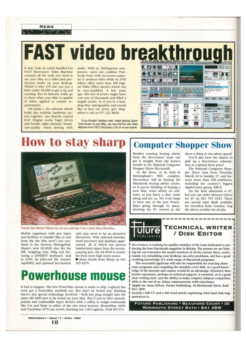 MacFormat issue 11 — page 18