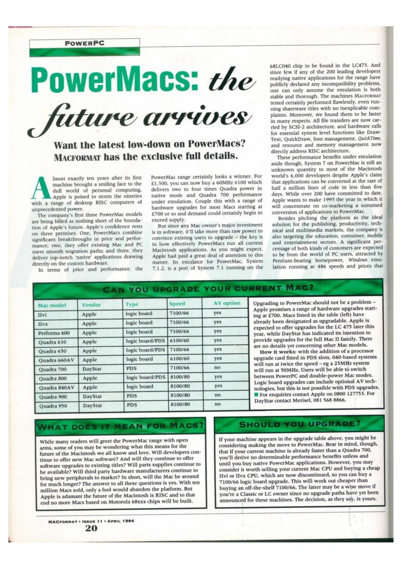 MacFormat issue 11 — page 20