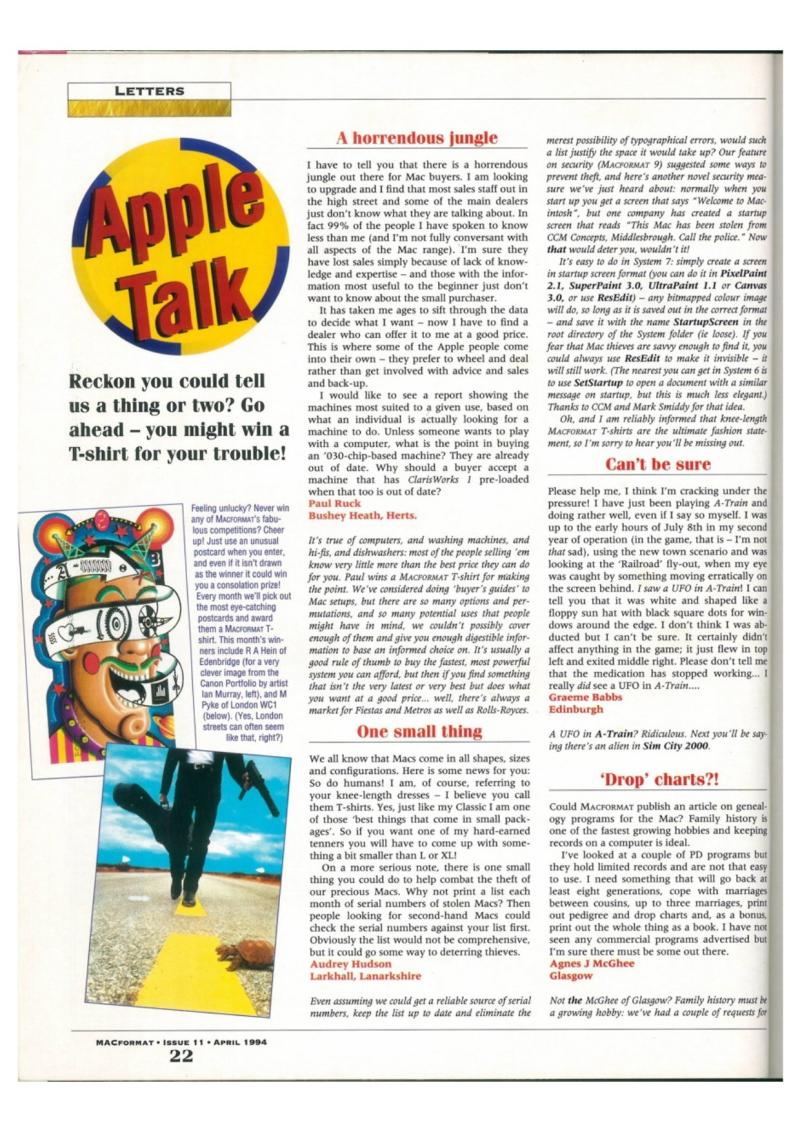 MacFormat issue 11 — page 22