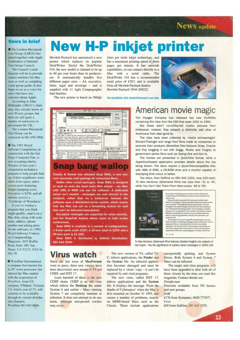 MacFormat issue 2 — page 13