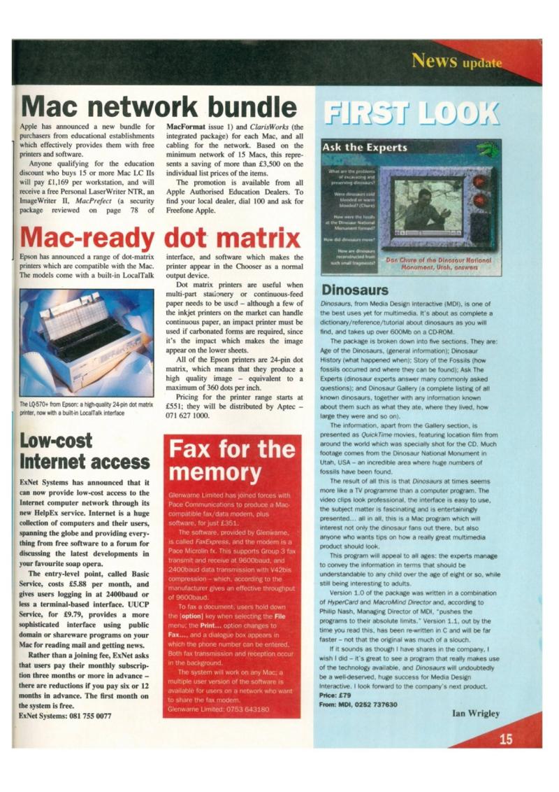 MacFormat issue 2 — page 15
