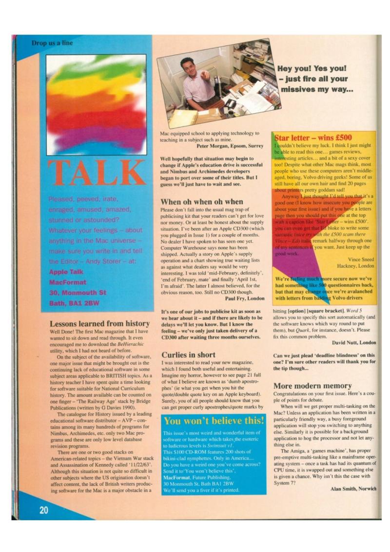 MacFormat issue 2 — page 20