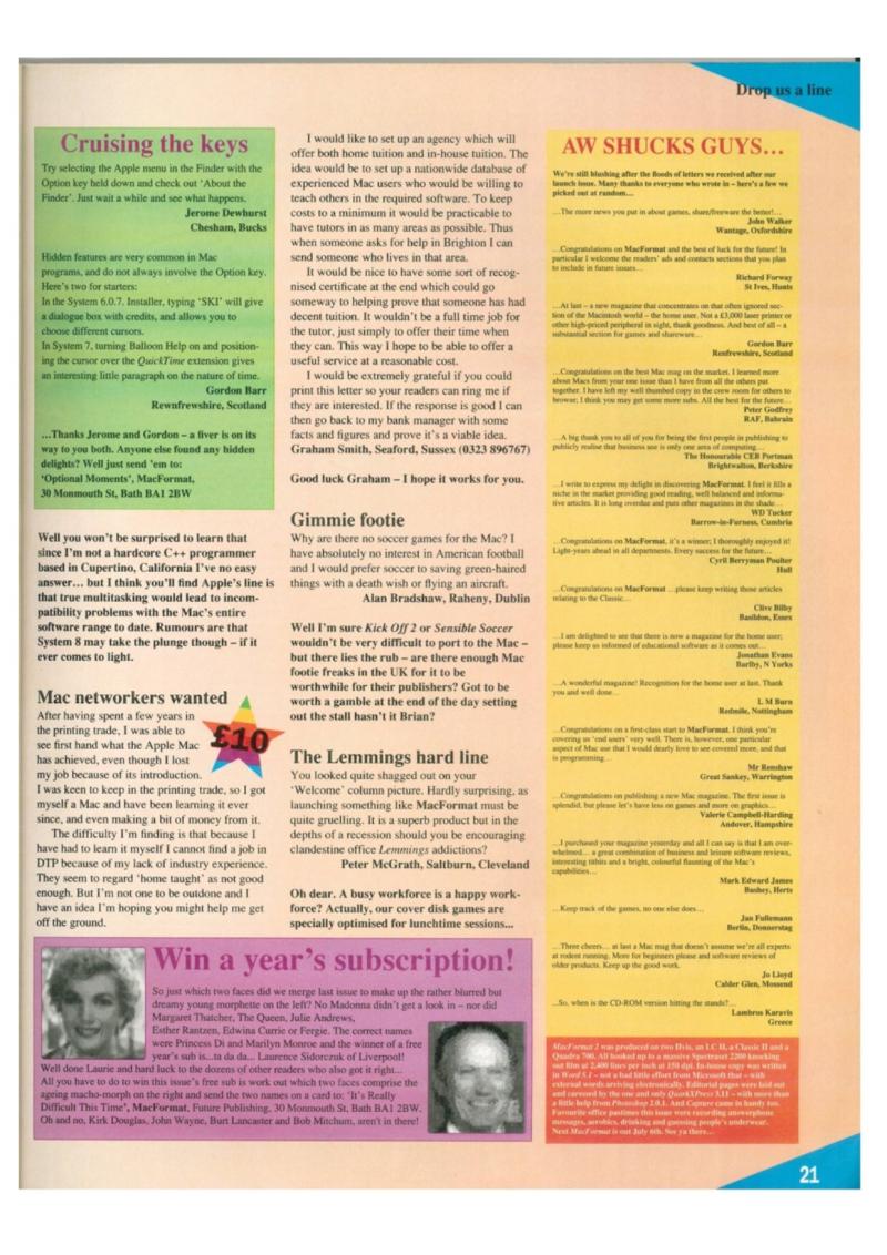 MacFormat issue 2 — page 21