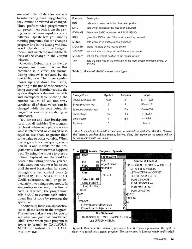 Macintosh BASIC BYTE April 1984 — page 4