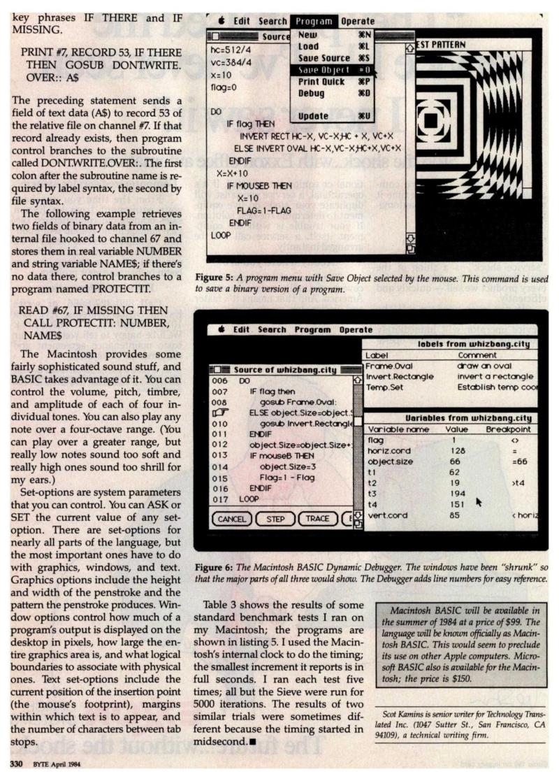 Macintosh BASIC BYTE magazine 04 1984 — page 11