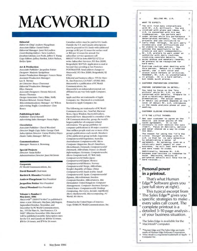 MacWorld 8405 May June 1984 — page 6