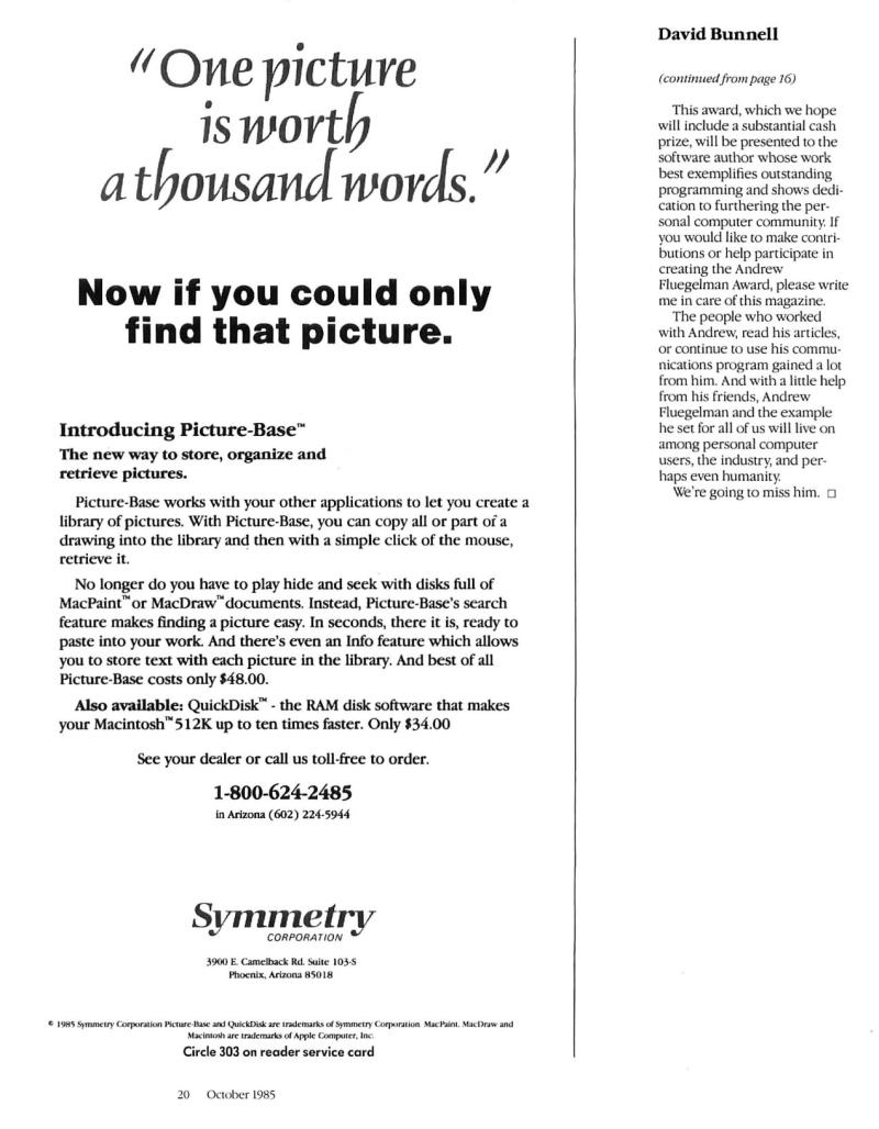 MacWorld 8510 October 1985 — page 22
