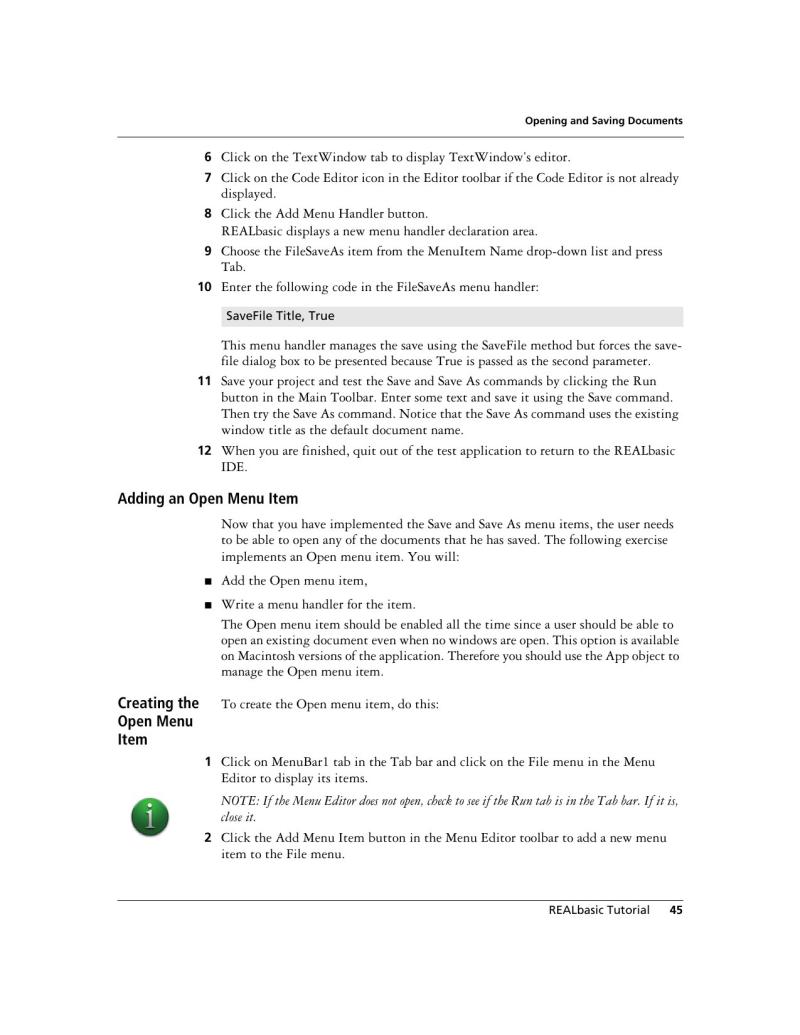 REALbasic Tutorial — page 47