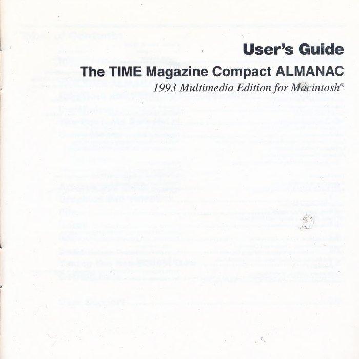 TIME Magazine Almanac 1993 manual — page 3