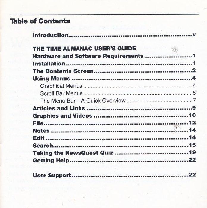 TIME Magazine Almanac 1993 manual — page 5
